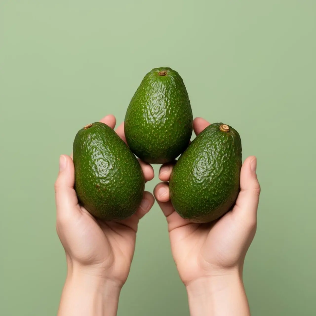 Hands holding fresh avocados — share food with your community
